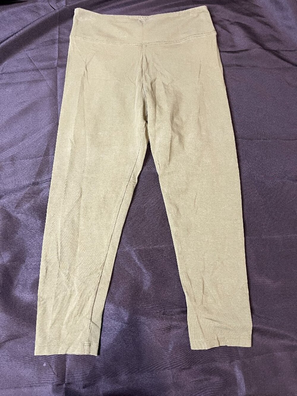 J. Crew 7/8 High Rise Leggings in Green Olive Medium